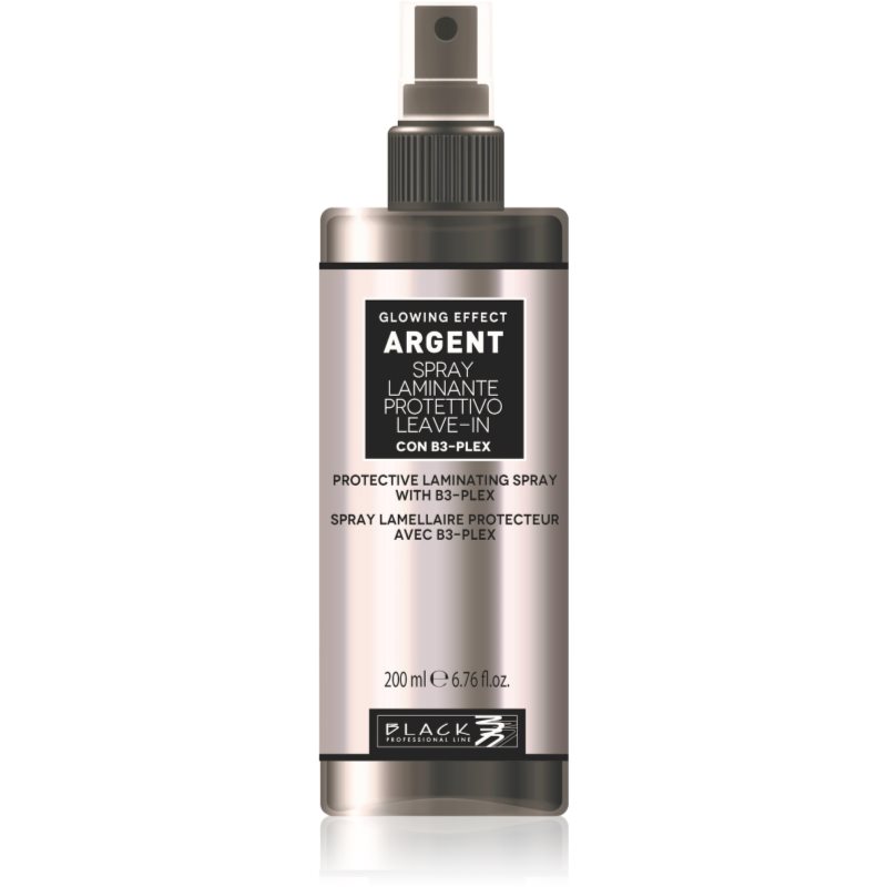 Black Professional Line Line Argent Laminating Protective Spray spray cu efect de strălucire pentru un par stralucitor si catifelat 200 ml