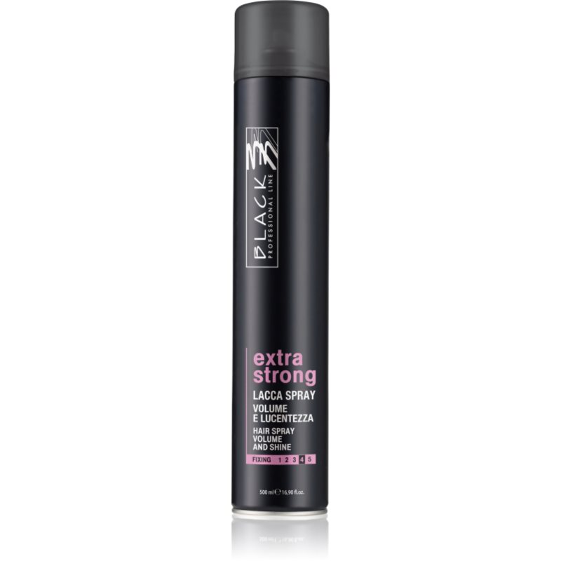 Black Professional Line Lacca Black Extra Strong Hair Spray fixativ cu fixare puternică pentru volum și strălucire 500 ml