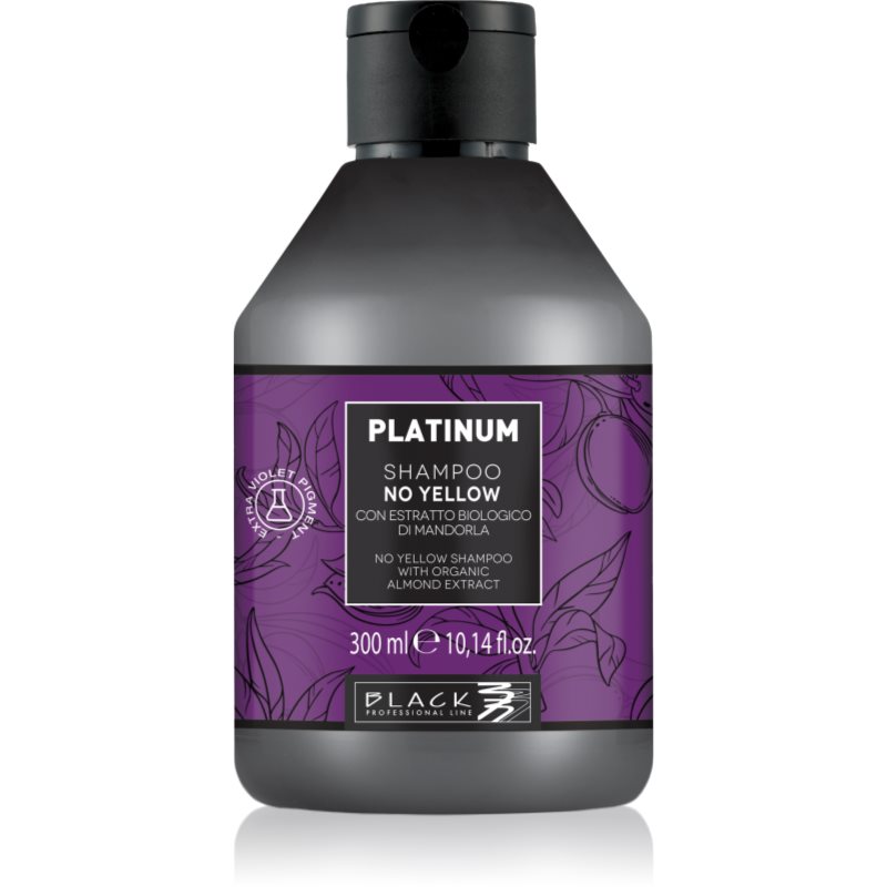 Black Professional Line Line Platinum No Yellow Shampoo sampon fara sulf neutralizeaza tonurile de galben 300 ml