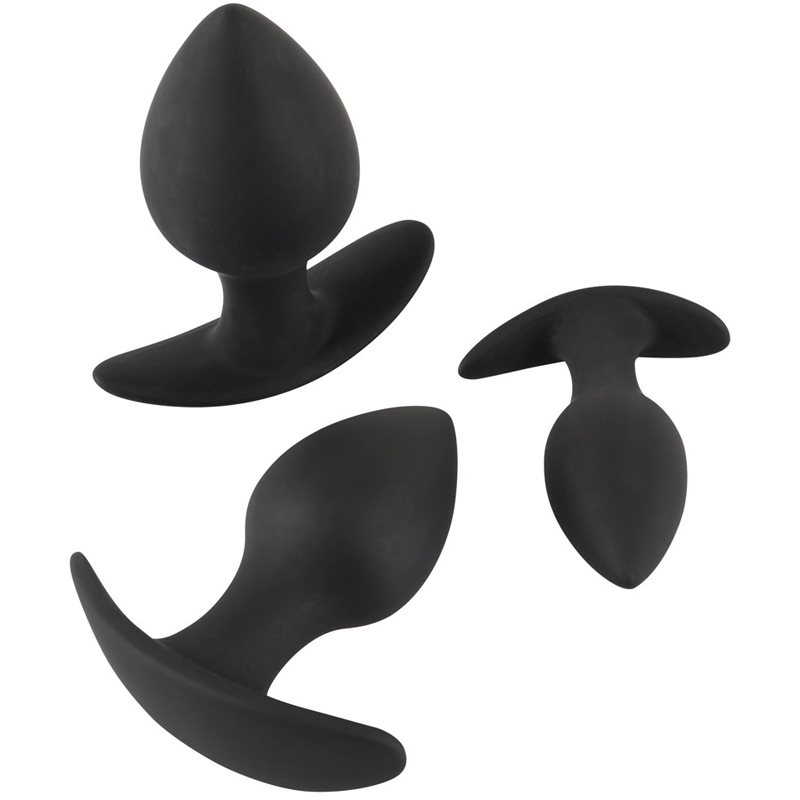 Black Velvets 3 piece Anal Trainer Set set de butt plug-uri Black