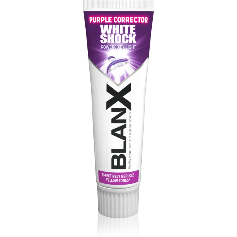 BlanX White Shock Purple pasta de dinti pentru albire cu pigment violet 78 ml