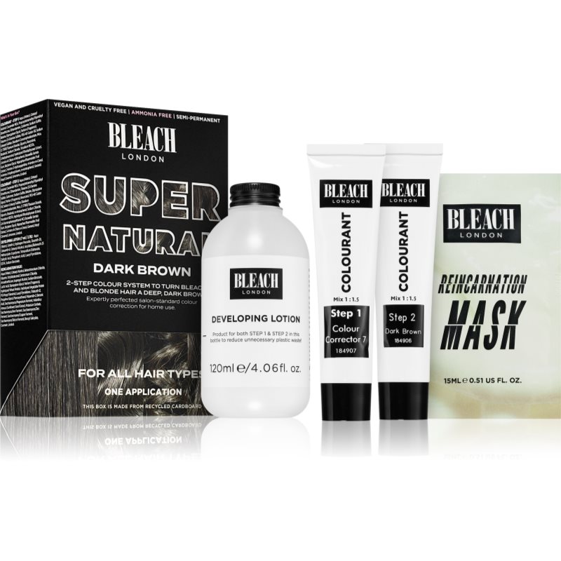 Bleach London Super Naturals Dark Brown vopsea de par semi-permanenta