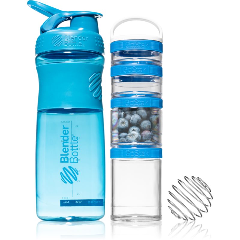 Blender Bottle Sport Mixer® Gostak Set Cadou Blue (pentru Sportivi) Culoare