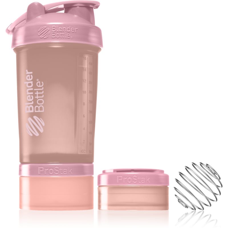 Blender Bottle ProStak Pro shaker pentru sport + rezervor culoare Rosé Pink 650 ml