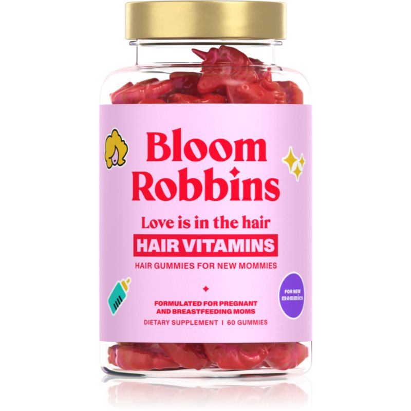 Bloom Robbins LOVE is in the HAIR Hair gummies for new mommies cuburi de mestecat pentru păr pentru femei 60 buc