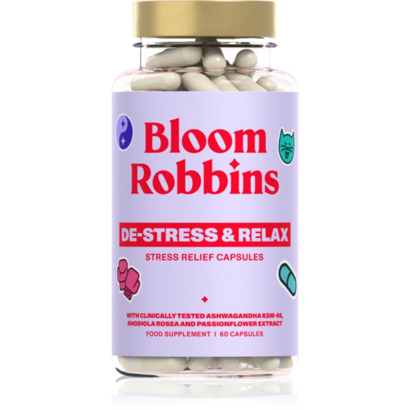 Bloom Robbins De-Stress & Relax capsule împotriva stresului și a oboselii 60 caps.