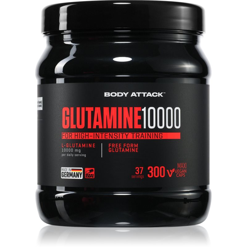 Body Attack Glutamine 10000 Förderung der sportlichen Leistung 300 KAP