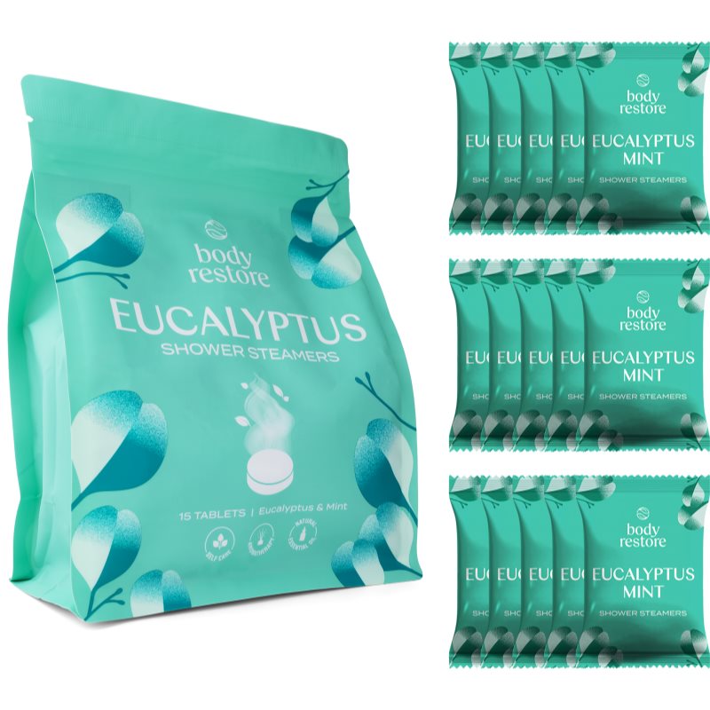 Body Restore Eucalyptus & Mint tablete pentru duș 15 buc