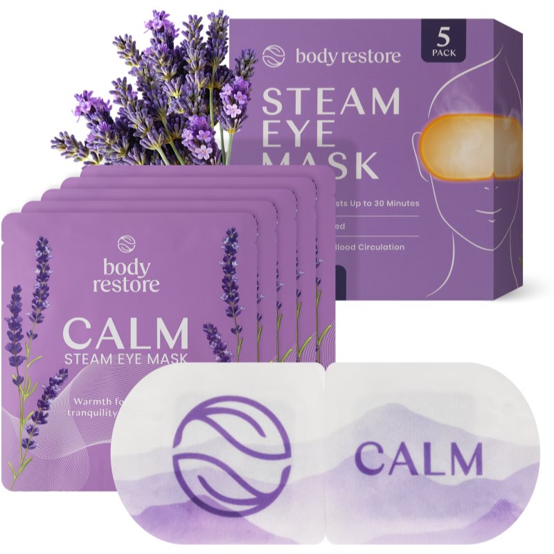 Body Restore Steam Eye Mask Lavender mască pentru zona ochilor cu esente de lavanda 5 buc