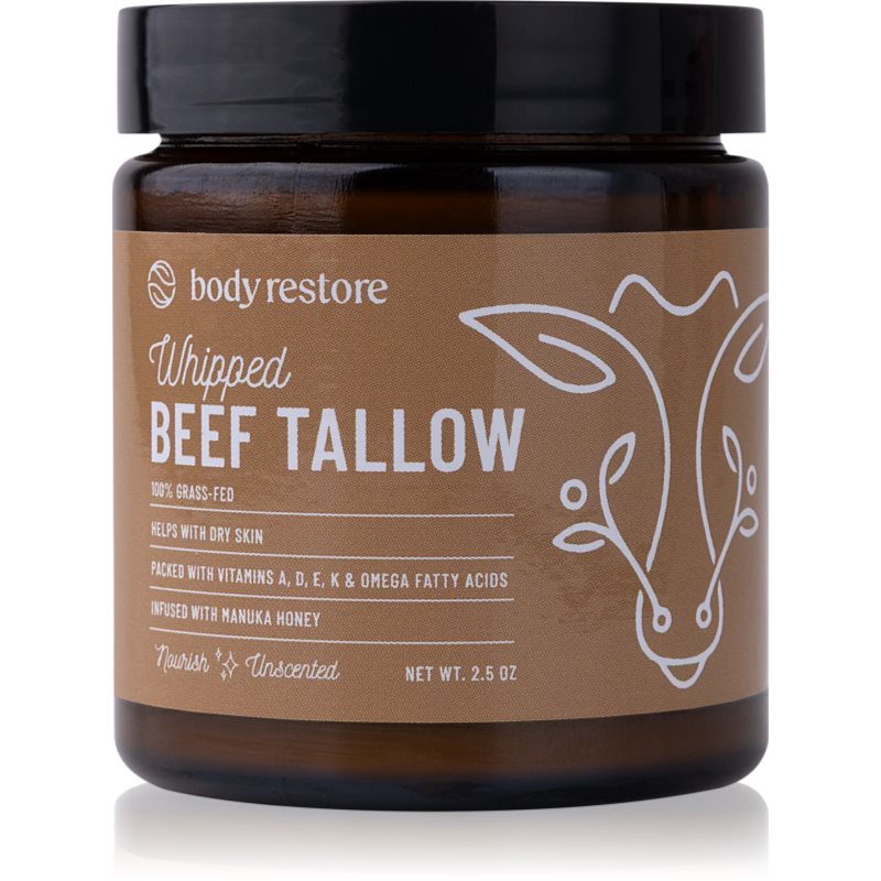 Body Restore Whipped Beef Tallow Balm Unscented crema de corp nutritiva fara parfum 71 g