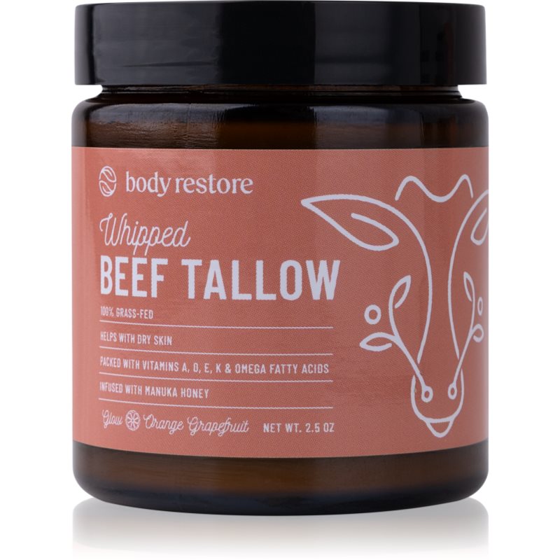 Body Restore Whipped Beef Tallow Balm Orange Grapefruit crema de corp nutritiva fara parfum 71 g