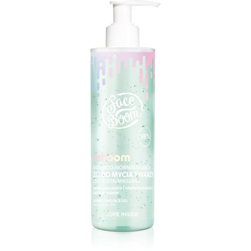 BodyBoom FaceBoom Seboom gel matifiant de curatare pentru piele mixta spre grasa 200 ml