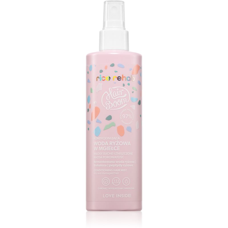 BodyBoom HairBoom Rice Rehab Hair Mist ingrijire leave-in pentru un par stralucitor si catifelat 200 ml