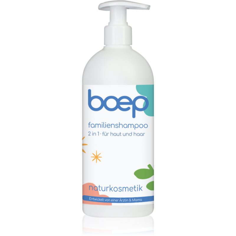 Boep Natural Family Shampoo & Shower Gel 2 in 1 gel de dus si sampon Maxi 500 ml