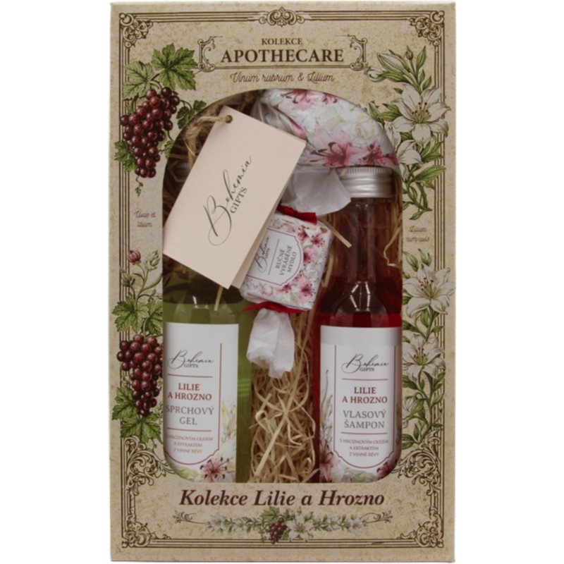 Bohemia Gifts Apothecare Lily and Grapes set cadou pentru baie