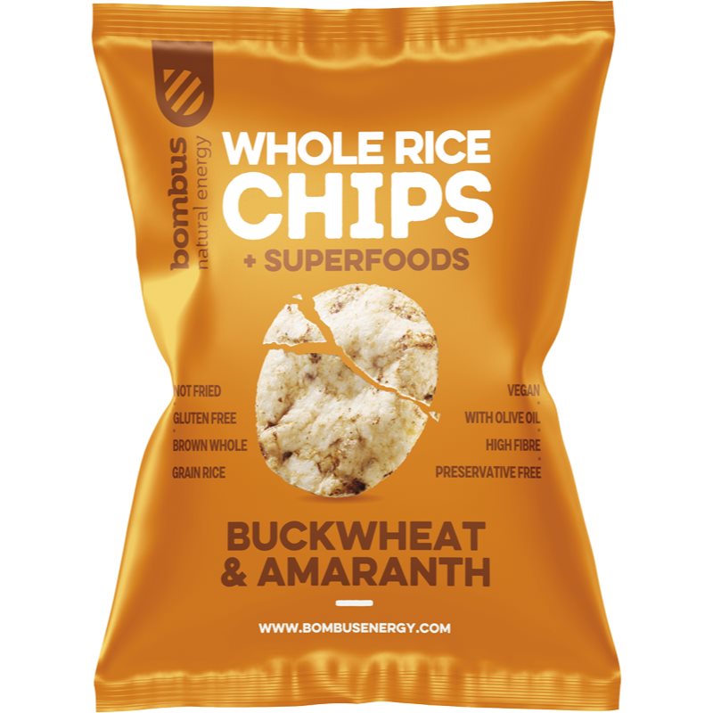 Bombus Whole Rice Chips chipsuri din orez Buckwheat & Amaranth 60 g