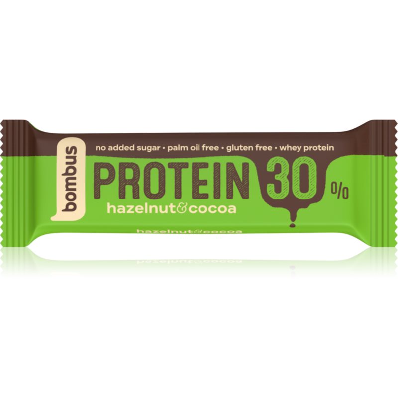 Bombus Protein 30 % bară de proteine aroma Hazelnut & Chocolate 50 g