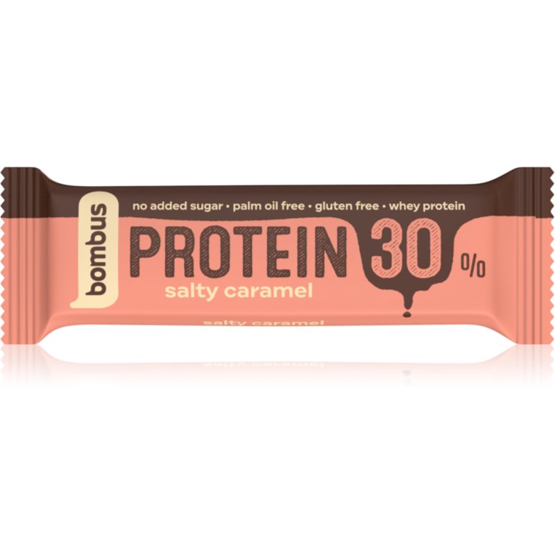 Bombus Protein 30 % bară de proteine aroma Salty Caramel 50 g