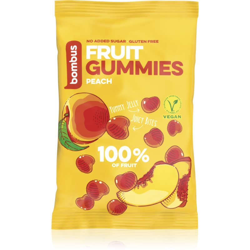 Bombus Fruit Gummies bomboane de fructe aroma Peach 35 g