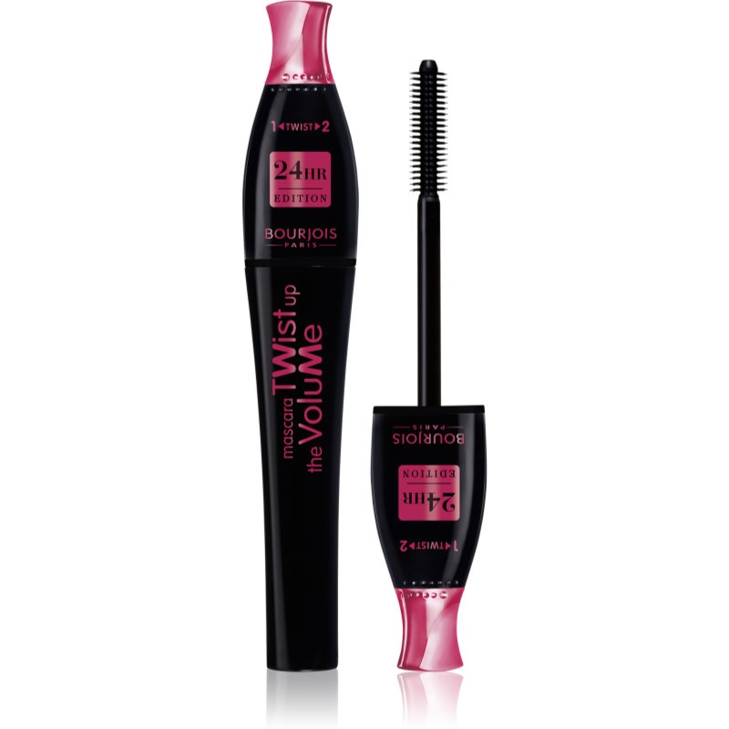 Bourjois Twist Up The Volume mascara cu efect de volum perie 2 in 1 culoare 23 Black 8 ml