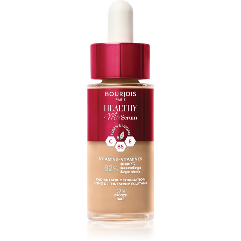 Bourjois Healthy Mix make-up cu textura usoara pentru un look natural culoare 57N Bronze 30 ml