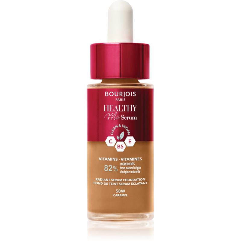 Bourjois Healthy Mix make-up cu textura usoara pentru un look natural culoare 58W Caramel 30 ml