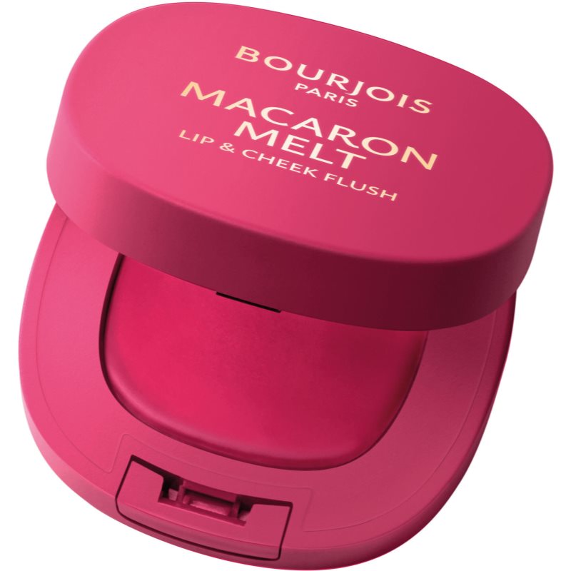 Bourjois Macaron Melt Lip &amp; Cheek Flush blush 2 in 1 culoare 04 Pink Guava 5 g