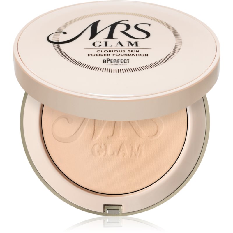 BPerfect Mrs Glam Glorious Skin Powder Foundation pudra compacta pentru un aspect mat culoare 03 Light Warm 70 g