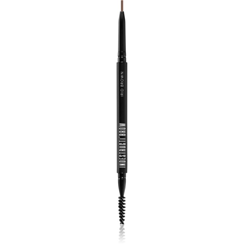 BPerfect IndestructiBrow Pencil creion de sprancene de lunga durata cu pensula culoare Irid Brown 10 g