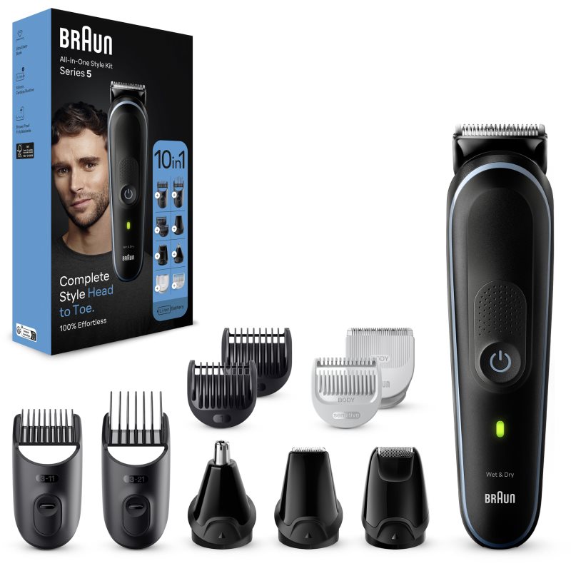 Braun All-In-One Series 5 MGK5445 set pentru îngrijirea părului, a bărbii și a corpului 10 în 1 1 buc