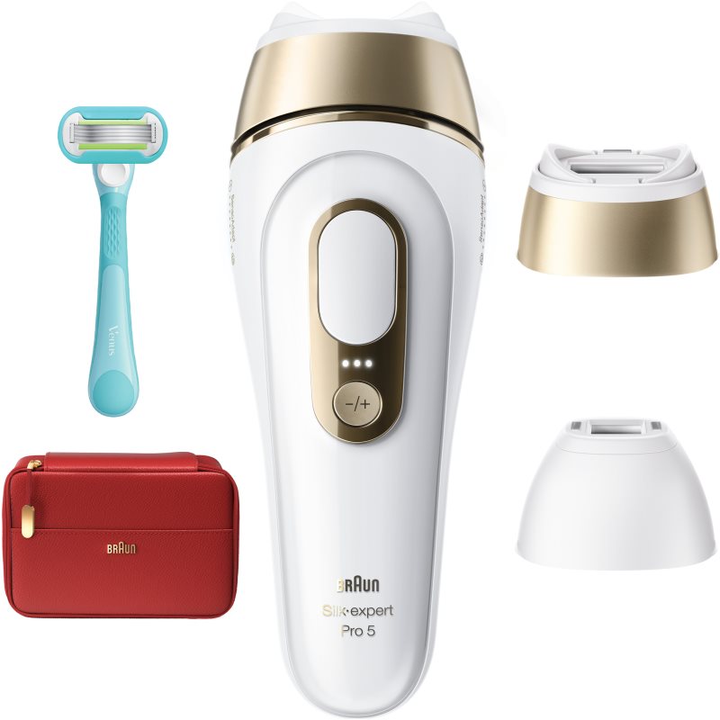 Braun IPL Silk·expert Pro 5 PL5221 dispozitiv inteligent IPL pentru îndepărtarea firelor de păr pentru corp, față, zona bikini și axile 1 buc
