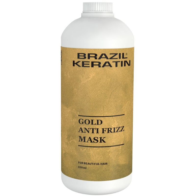 Brazil Keratin Gold Anti Frizz Mask masca pentru regenerarea keratinei pentru par deteriorat 550 ml