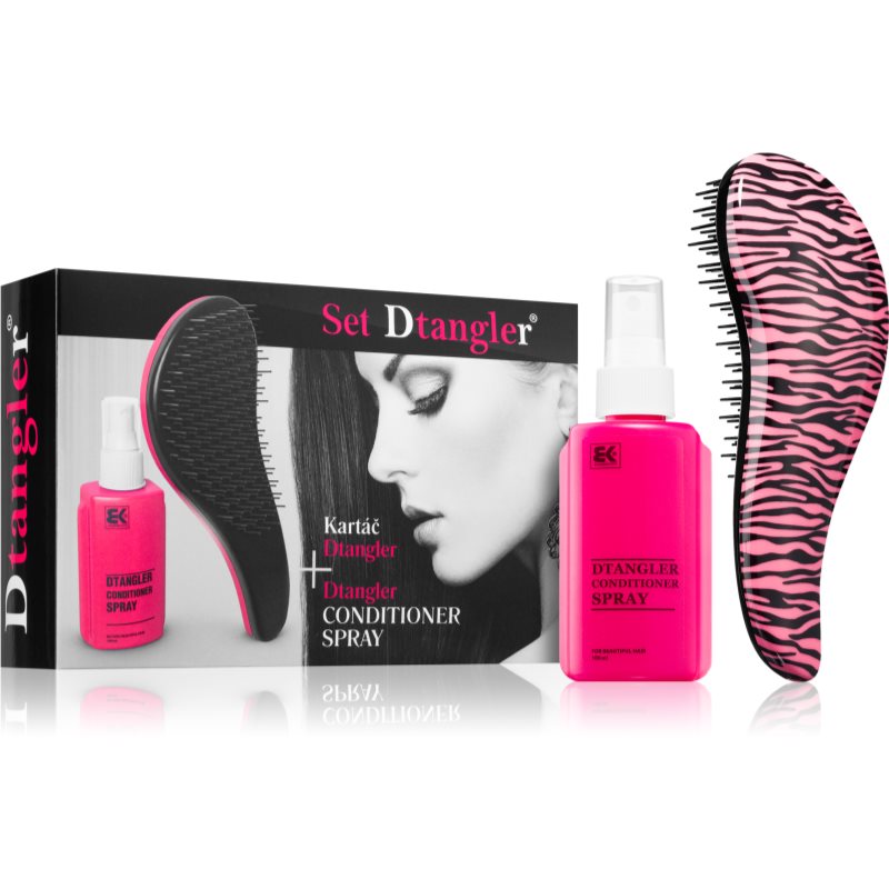 Brazil Keratin Dtangler Conditioner spray set RED POINT set cadou Zebra Pink(pentru par usor de pieptanat)