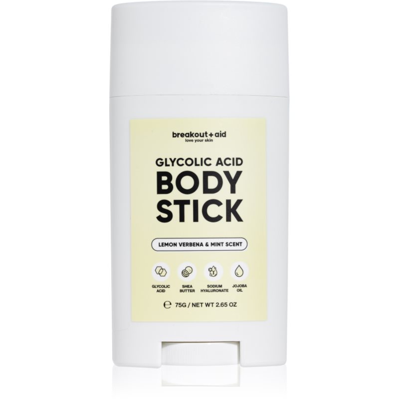breakout + aid Glycolic Acid stick exfoliant pentru corp cu acid glicolic 75 g