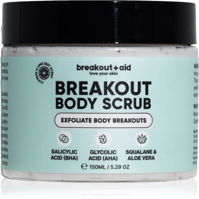 breakout + aid Body Scrub exfoliant pentru corp impotriva acneei 150 ml