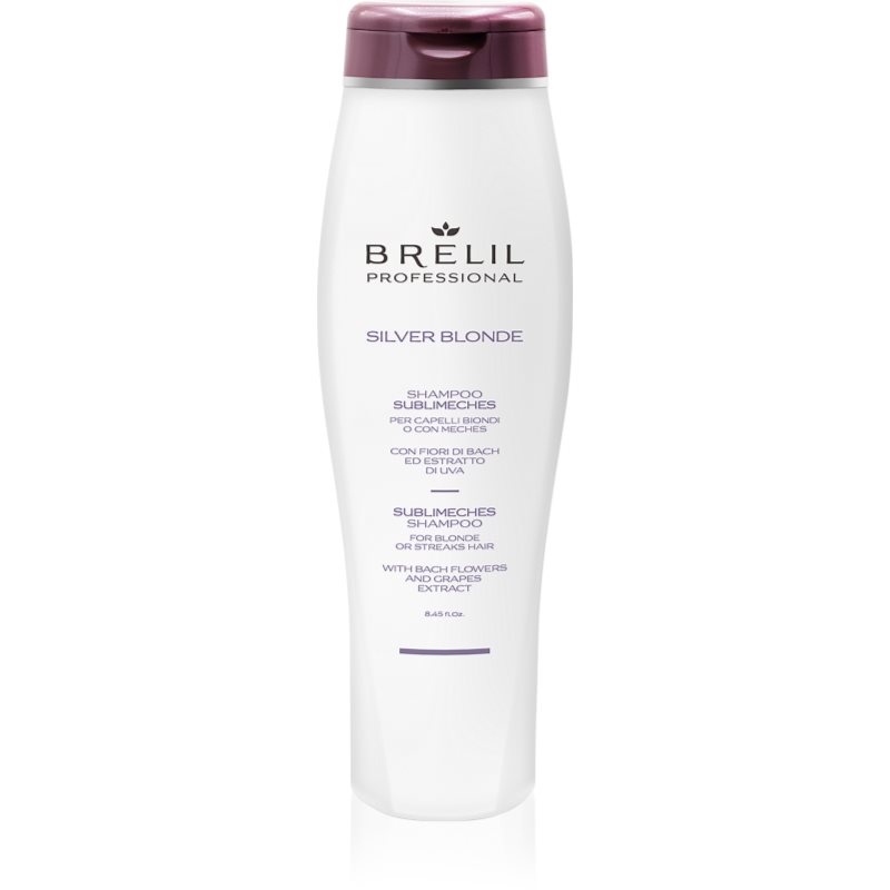 Brelil Professional Silver Blonde Sublimeches Shampoo șampon pentru neutralizarea tonurilor de galben pentru parul blond cu suvite 250 ml