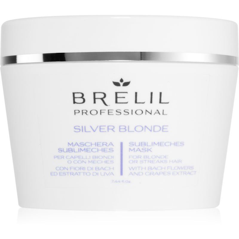 Brelil Professional Silver Blonde Sublimeches Mask masca hidratanta neutralizeaza tonurile de galben 220 ml