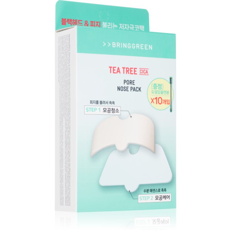 BRINGGREEN Tea Tree Cica Pore Nose Strip plasturi pentru piele problematică pentru nas 5 buc