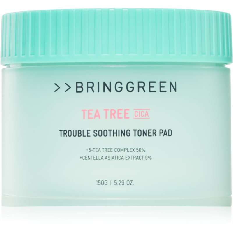BRINGGREEN Tea Tree Cica Trouble Soothing Toner Pad dischete de tonifiere cu efect calmant 90 buc