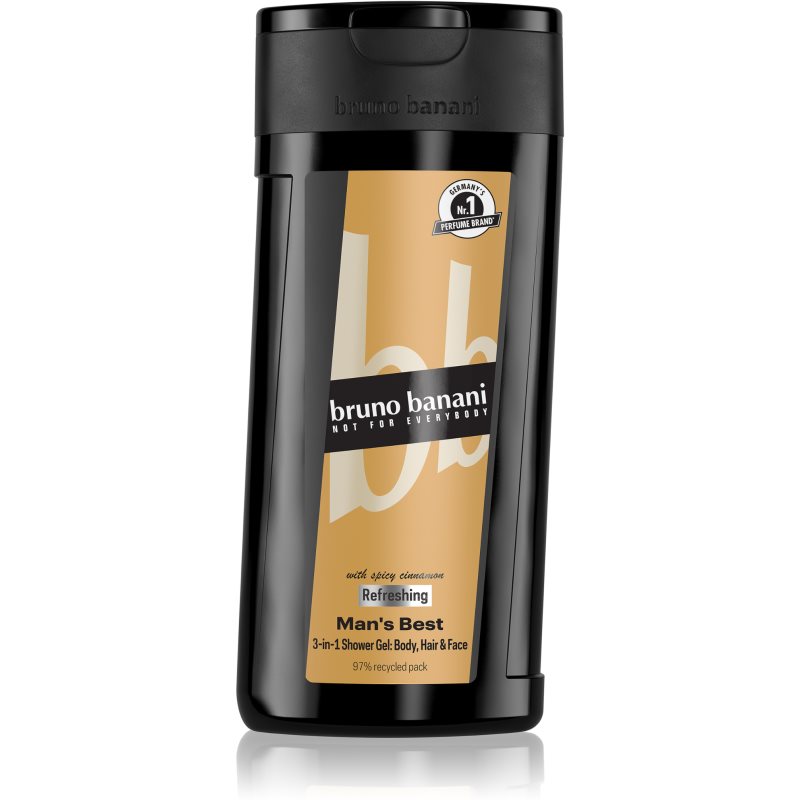 Bruno Banani Man\'s Best gel de dus revigorant 3 in 1 pentru bărbați 250 ml