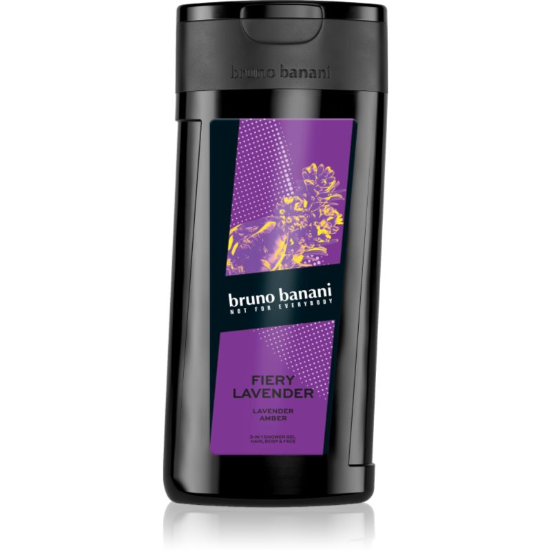 Bruno Banani Fiery Lavender gel de dus revigorant 3 in 1 pentru bărbați 250 ml
