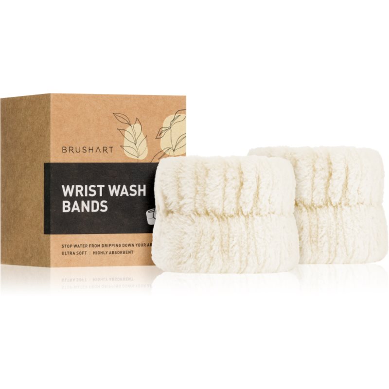 BrushArt Home Salon Wrist wash bands brățară absorbantă pentru spălarea feței Cream 2 buc