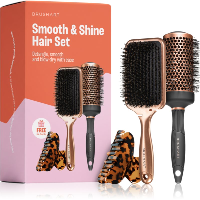 BrushArt Hair Smooth & Shine Hair Set set cadou pentru păr