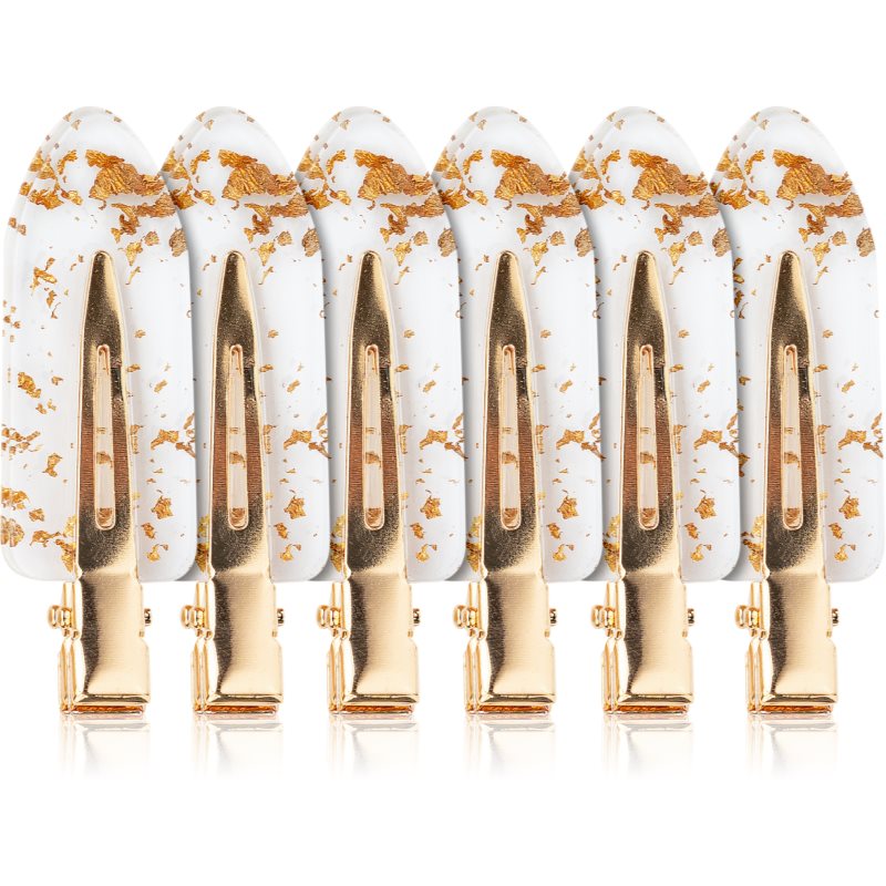 Brushworks Gold Flake No Crease Clips agrafe de par 6 buc