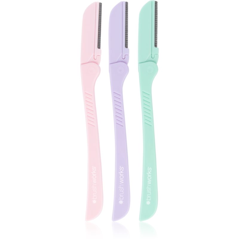 Brushworks Precision Eyebrow Razor Pastel brici (pentru sprâncene)