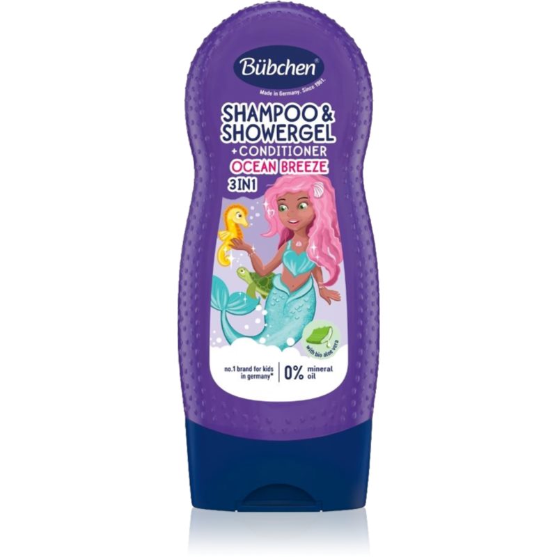 Bübchen Kids Ocean Beauty șampon, balsam și gel de duș 3 în 1 pentru copii 230 ml