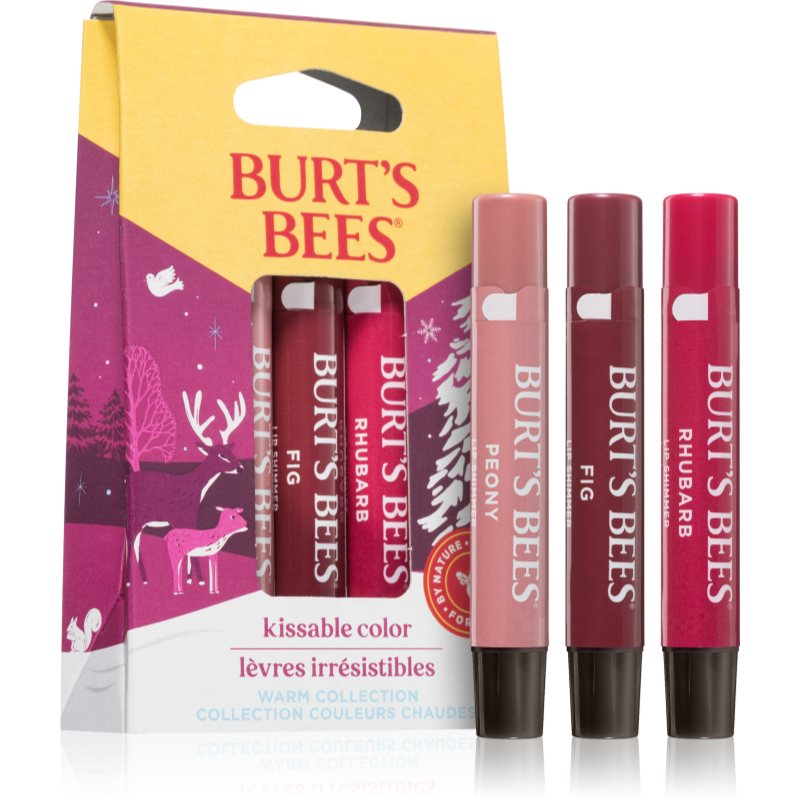 Burt’s Bees Festive Kissable Color set cu luciu de buze