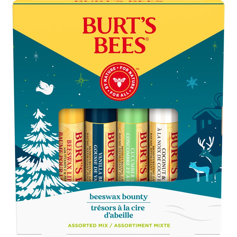 Burt’s Bees Festive Beeswax Bounties set cadou pentru buze uscate