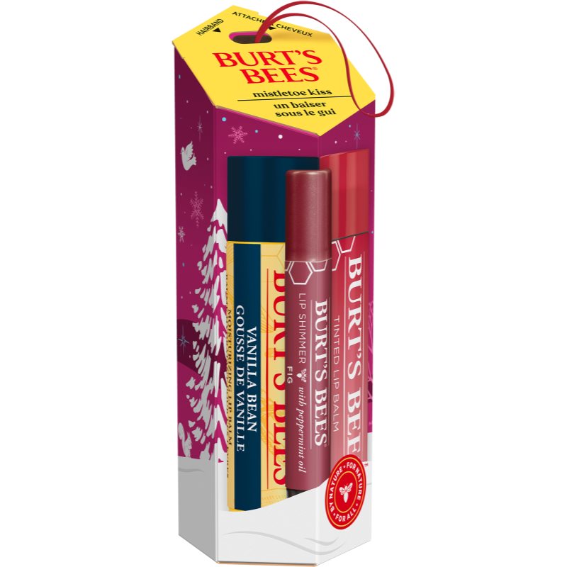 Burt’s Bees Festive Mistletoe Kiss set cadou de buze