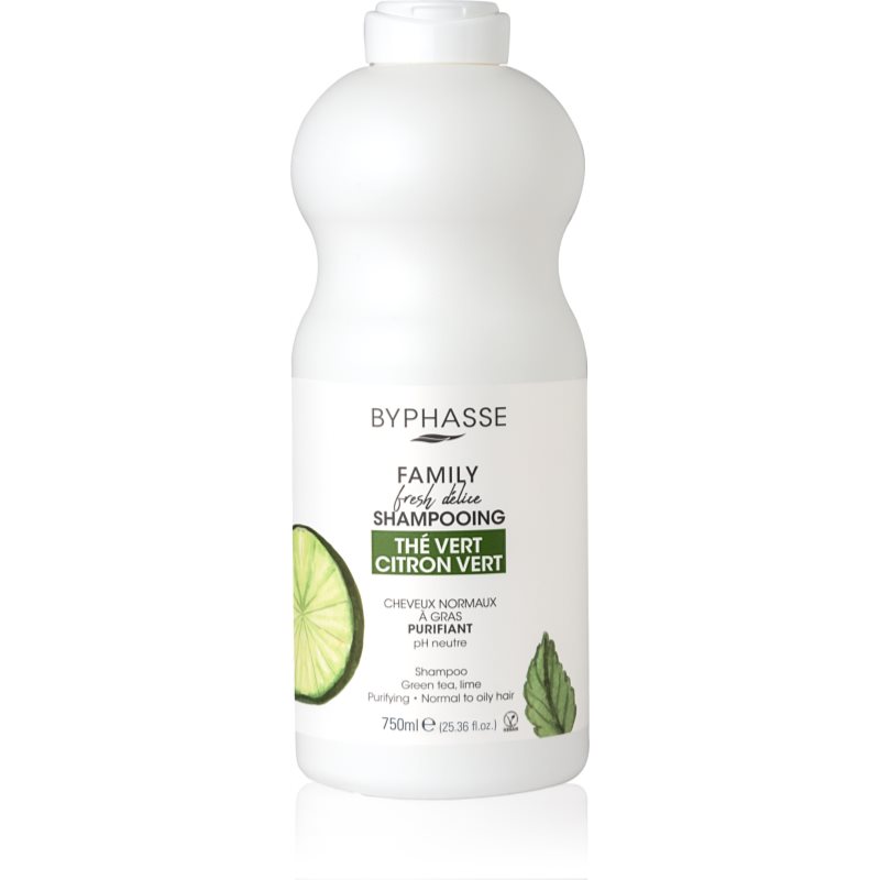 BYPHASSE Lime & Green șampon ultra-calmant pentru păr normal și uleios, scalp sensibil 750 ml